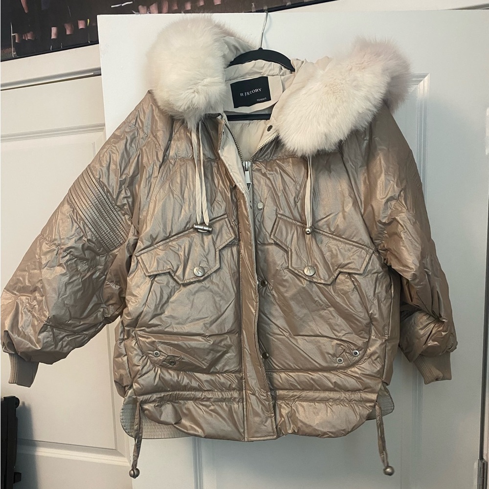 Barely worn nude puffer